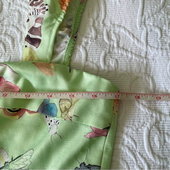 Hutch Mint Green Butterfly Print Flowy Midi Dress Fairycore Cottagecore Spring - Picture 15 of 16